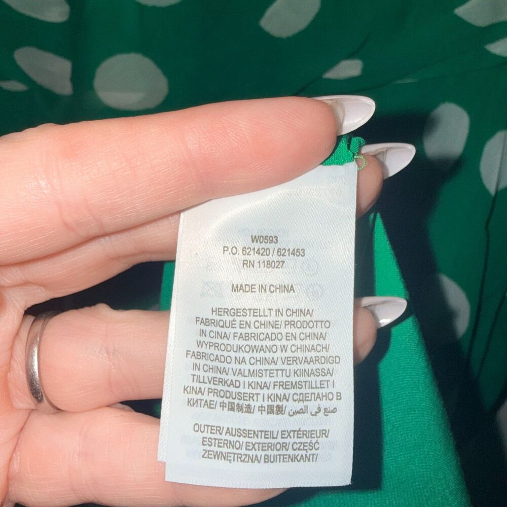 Boden Polka Dot Dress - Green/White 16/18 - Picture 8 of 9